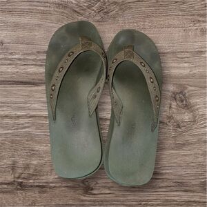 Army green  Flip Flops